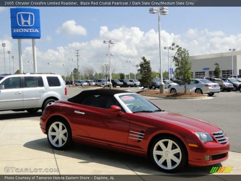 Blaze Red Crystal Pearlcoat / Dark Slate Grey/Medium Slate Grey 2005 Chrysler Crossfire Limited Roadster
