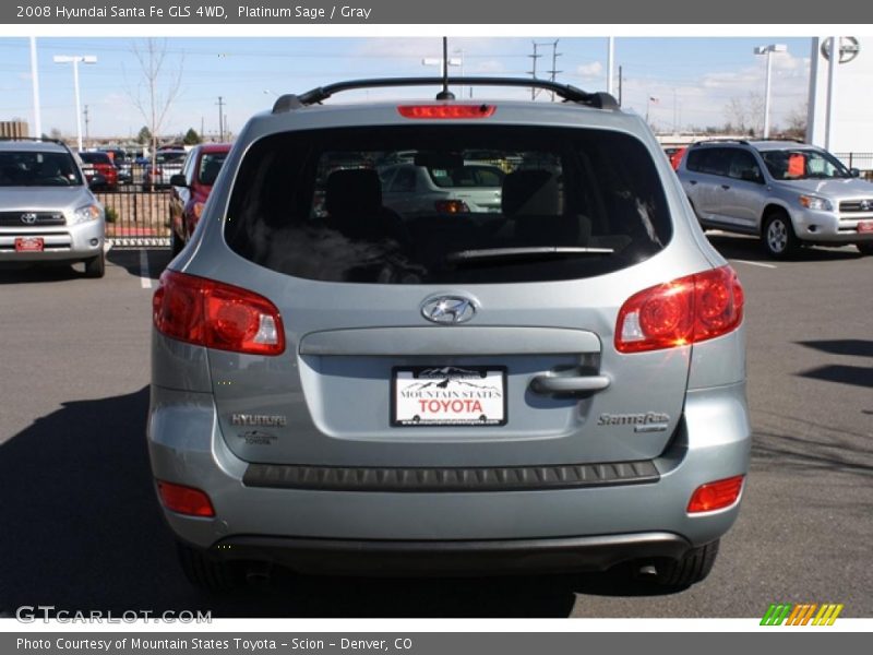 Platinum Sage / Gray 2008 Hyundai Santa Fe GLS 4WD