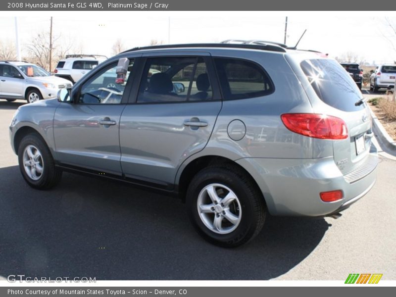 Platinum Sage / Gray 2008 Hyundai Santa Fe GLS 4WD