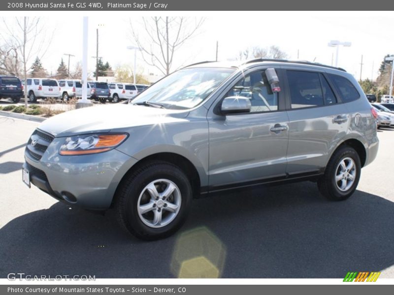 Platinum Sage / Gray 2008 Hyundai Santa Fe GLS 4WD