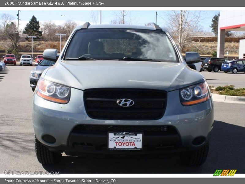 Platinum Sage / Gray 2008 Hyundai Santa Fe GLS 4WD
