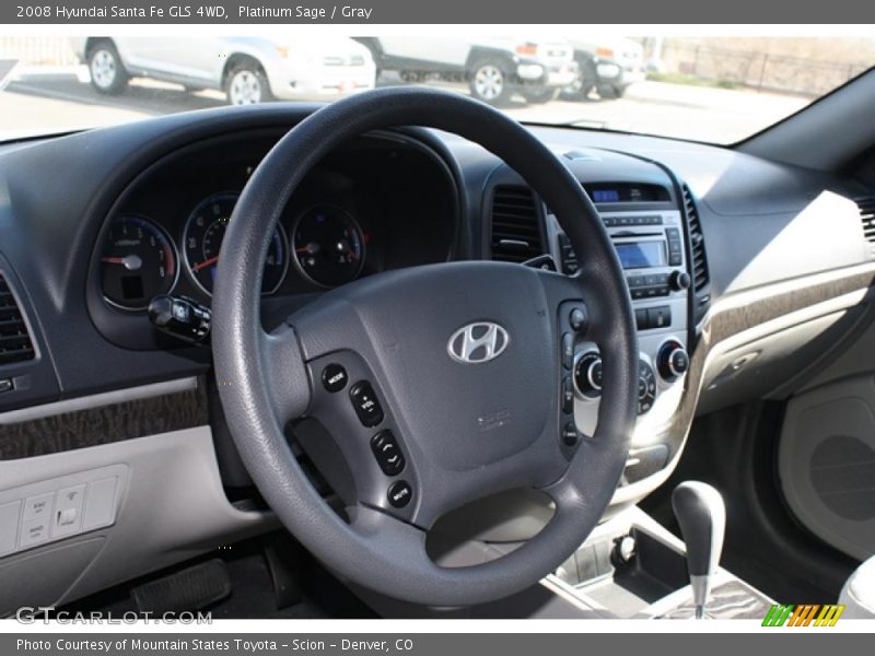 Platinum Sage / Gray 2008 Hyundai Santa Fe GLS 4WD