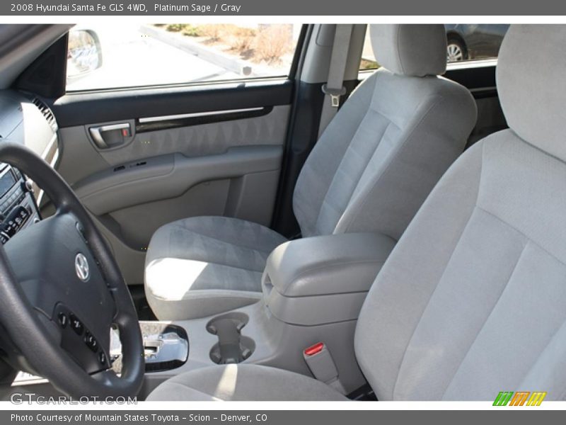Platinum Sage / Gray 2008 Hyundai Santa Fe GLS 4WD