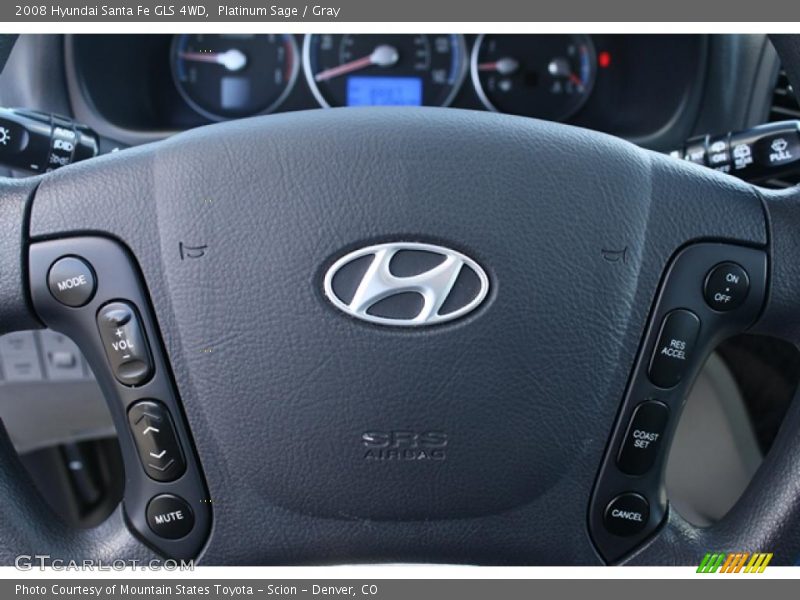 Platinum Sage / Gray 2008 Hyundai Santa Fe GLS 4WD