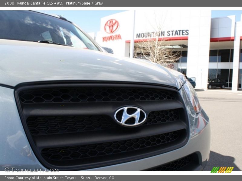 Platinum Sage / Gray 2008 Hyundai Santa Fe GLS 4WD