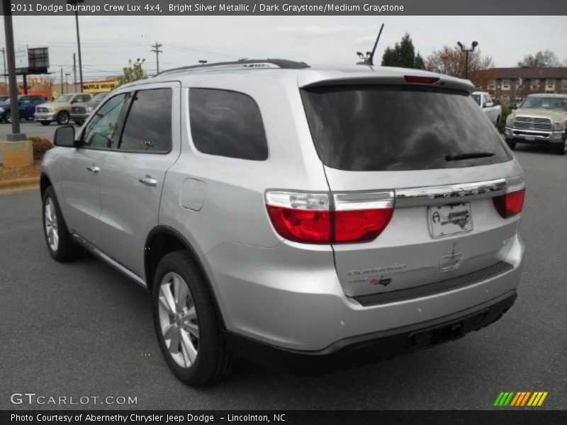 Bright Silver Metallic / Dark Graystone/Medium Graystone 2011 Dodge Durango Crew Lux 4x4