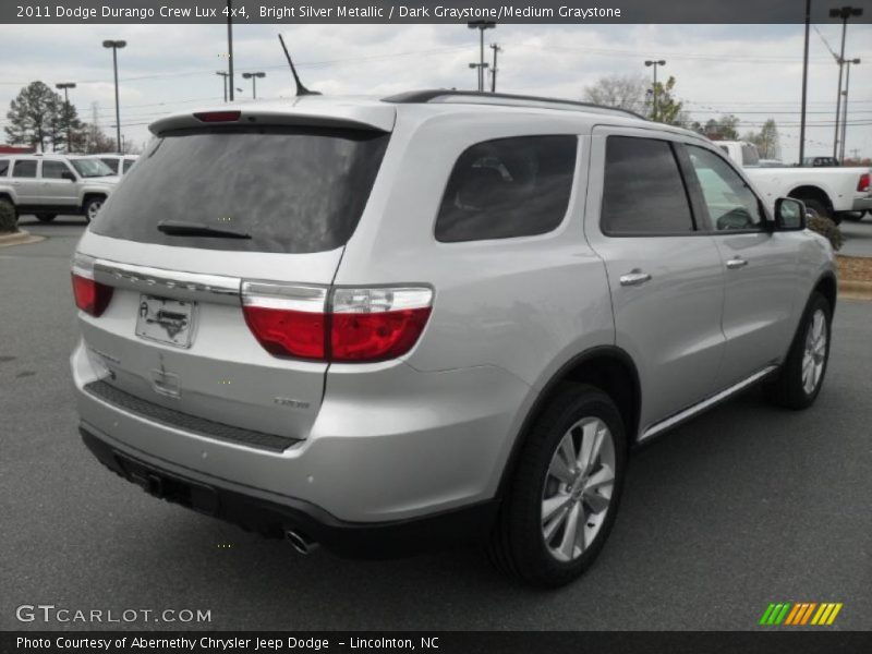 Bright Silver Metallic / Dark Graystone/Medium Graystone 2011 Dodge Durango Crew Lux 4x4