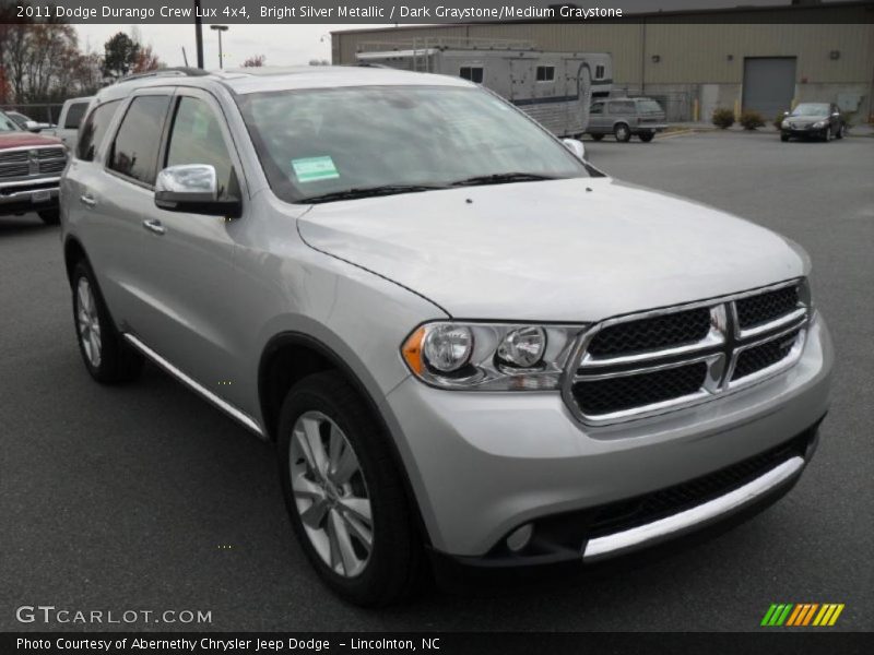 Bright Silver Metallic / Dark Graystone/Medium Graystone 2011 Dodge Durango Crew Lux 4x4