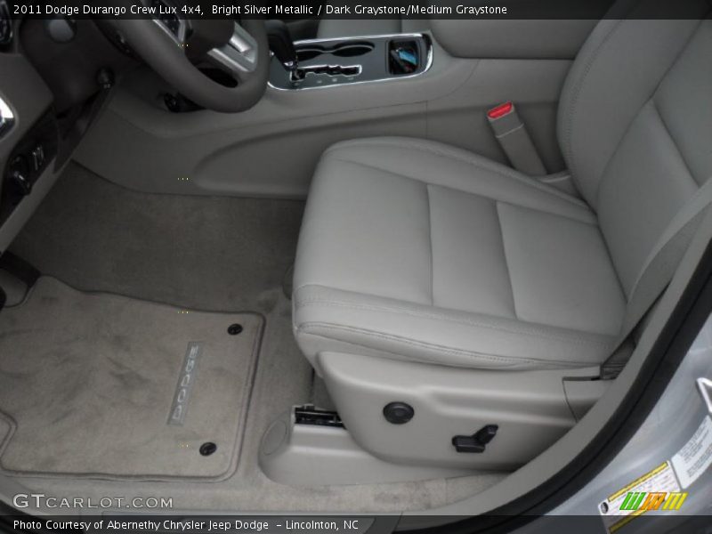 Bright Silver Metallic / Dark Graystone/Medium Graystone 2011 Dodge Durango Crew Lux 4x4
