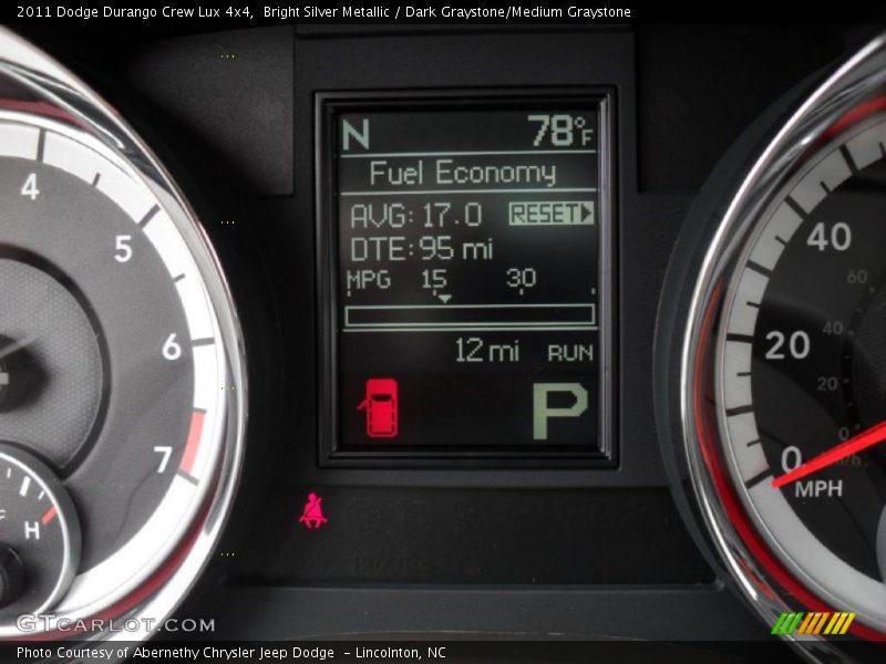 Bright Silver Metallic / Dark Graystone/Medium Graystone 2011 Dodge Durango Crew Lux 4x4