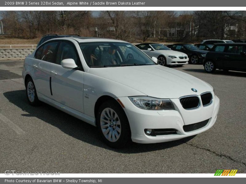 Alpine White / Saddle Brown Dakota Leather 2009 BMW 3 Series 328xi Sedan