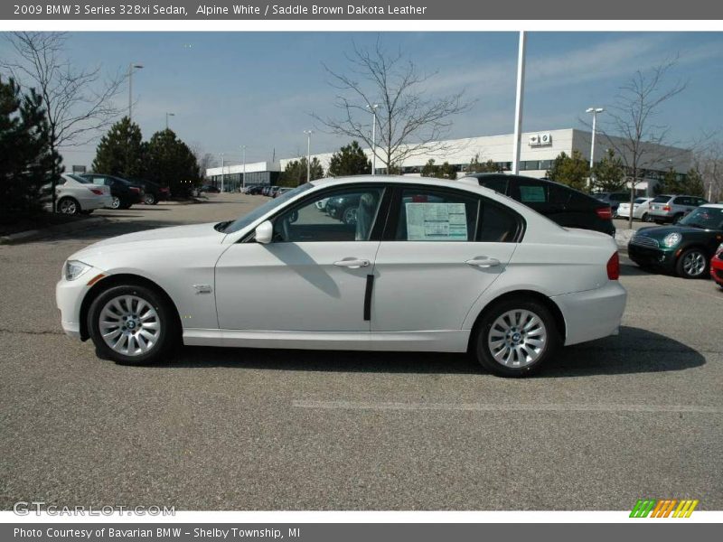 Alpine White / Saddle Brown Dakota Leather 2009 BMW 3 Series 328xi Sedan