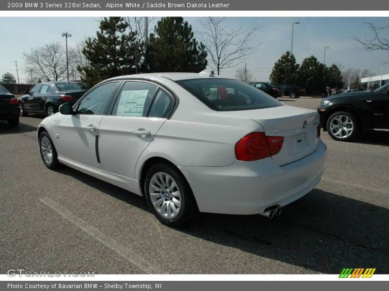 Alpine White / Saddle Brown Dakota Leather 2009 BMW 3 Series 328xi Sedan