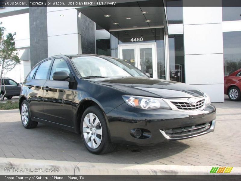 Obsidian Black Pearl / Ivory 2008 Subaru Impreza 2.5i Wagon