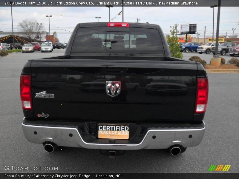 Brilliant Black Crystal Pearl / Dark Slate/Medium Graystone 2009 Dodge Ram 1500 Big Horn Edition Crew Cab