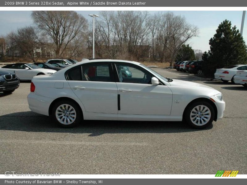 Alpine White / Saddle Brown Dakota Leather 2009 BMW 3 Series 328xi Sedan