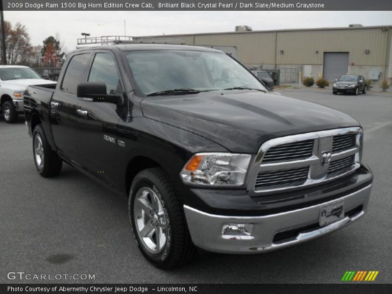 Brilliant Black Crystal Pearl / Dark Slate/Medium Graystone 2009 Dodge Ram 1500 Big Horn Edition Crew Cab