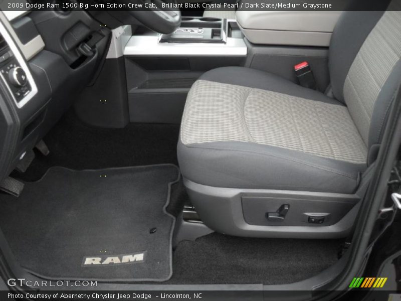 Brilliant Black Crystal Pearl / Dark Slate/Medium Graystone 2009 Dodge Ram 1500 Big Horn Edition Crew Cab