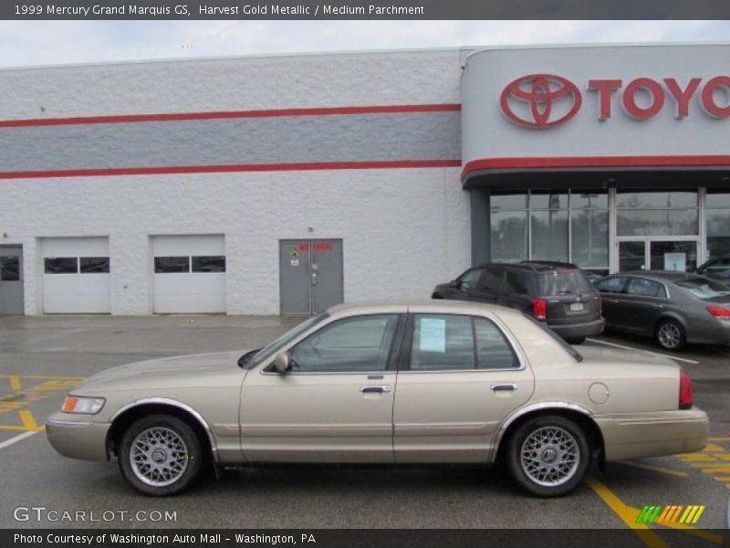 Harvest Gold Metallic / Medium Parchment 1999 Mercury Grand Marquis GS
