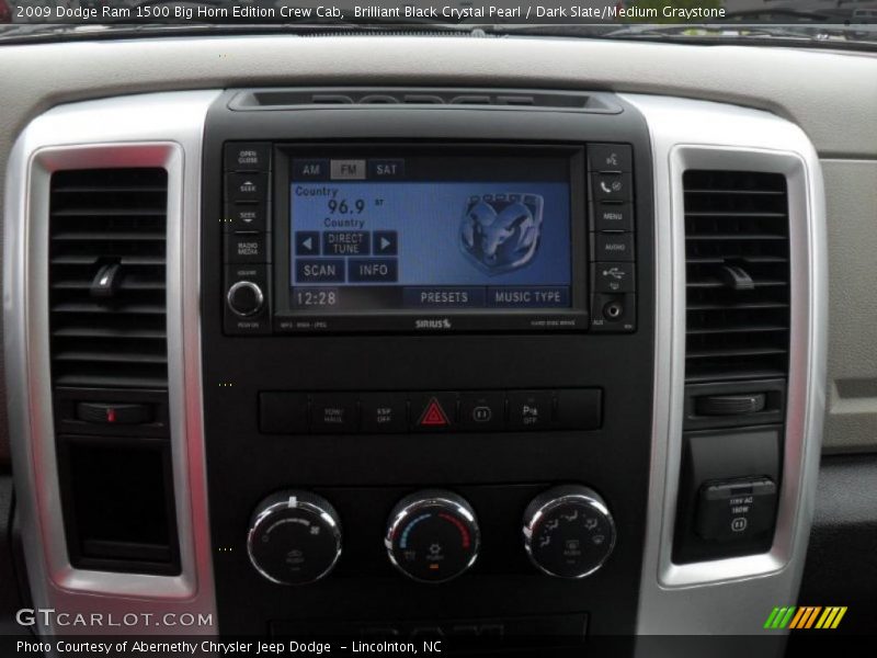 Brilliant Black Crystal Pearl / Dark Slate/Medium Graystone 2009 Dodge Ram 1500 Big Horn Edition Crew Cab