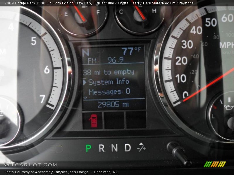 Brilliant Black Crystal Pearl / Dark Slate/Medium Graystone 2009 Dodge Ram 1500 Big Horn Edition Crew Cab