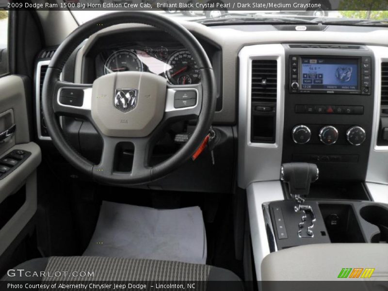 Brilliant Black Crystal Pearl / Dark Slate/Medium Graystone 2009 Dodge Ram 1500 Big Horn Edition Crew Cab