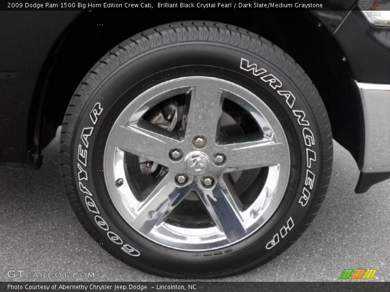 Brilliant Black Crystal Pearl / Dark Slate/Medium Graystone 2009 Dodge Ram 1500 Big Horn Edition Crew Cab