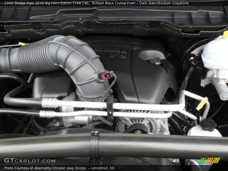 Brilliant Black Crystal Pearl / Dark Slate/Medium Graystone 2009 Dodge Ram 1500 Big Horn Edition Crew Cab