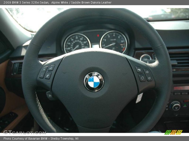 Alpine White / Saddle Brown Dakota Leather 2009 BMW 3 Series 328xi Sedan