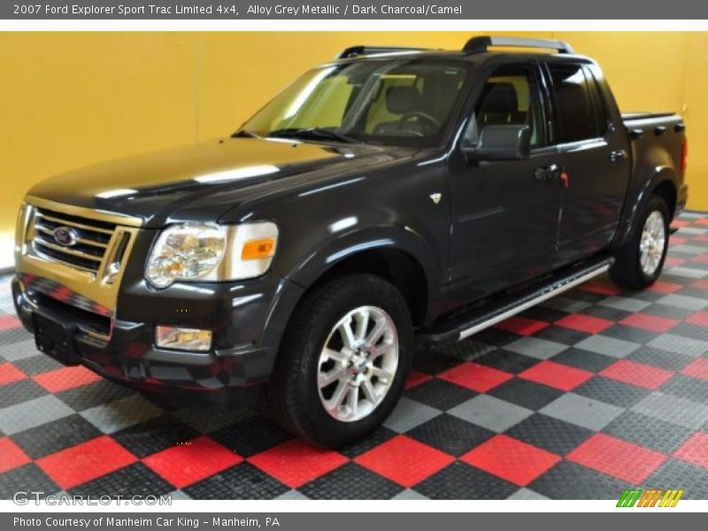 Alloy Grey Metallic / Dark Charcoal/Camel 2007 Ford Explorer Sport Trac Limited 4x4
