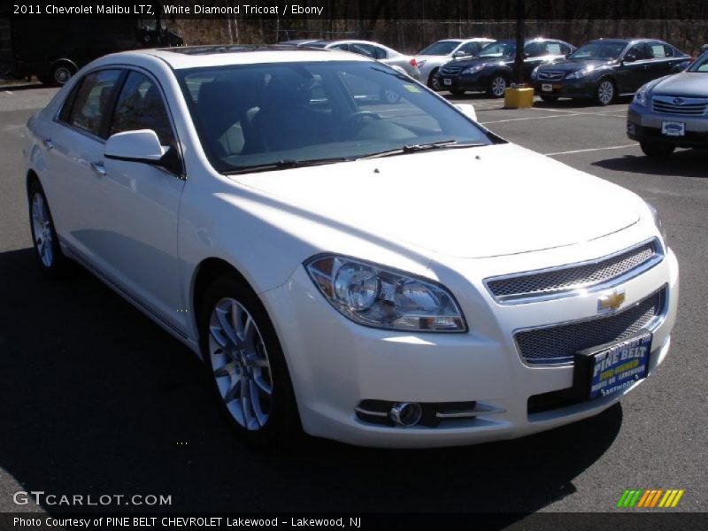 White Diamond Tricoat / Ebony 2011 Chevrolet Malibu LTZ