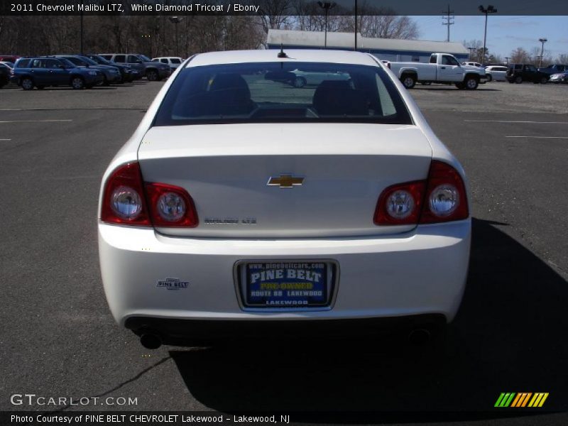White Diamond Tricoat / Ebony 2011 Chevrolet Malibu LTZ