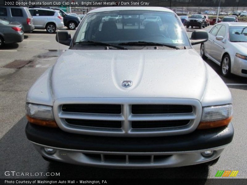 Bright Silver Metallic / Dark Slate Gray 2002 Dodge Dakota Sport Club Cab 4x4