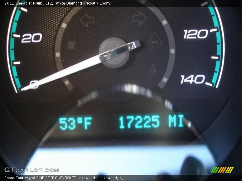 White Diamond Tricoat / Ebony 2011 Chevrolet Malibu LTZ