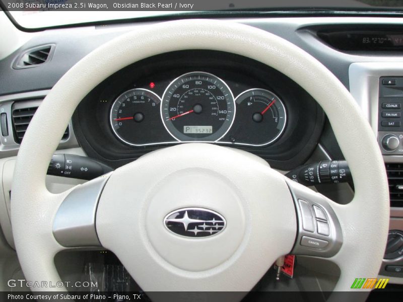 Obsidian Black Pearl / Ivory 2008 Subaru Impreza 2.5i Wagon
