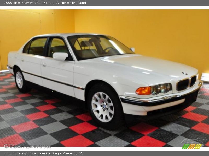 Alpine White / Sand 2000 BMW 7 Series 740iL Sedan