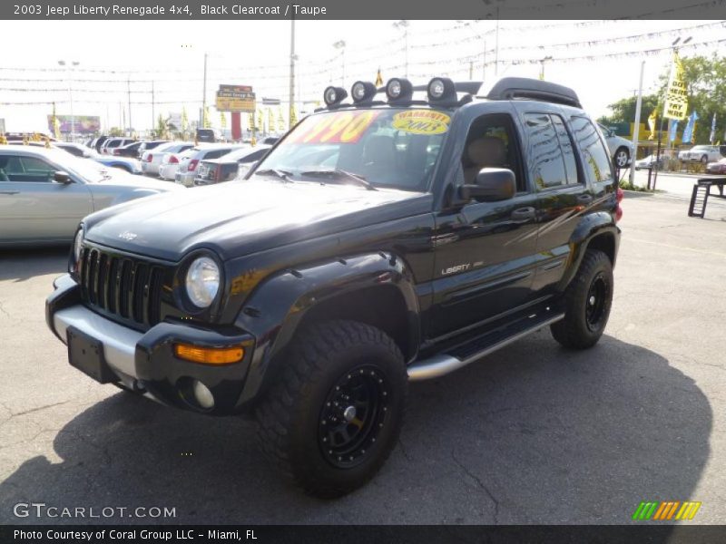 Black Clearcoat / Taupe 2003 Jeep Liberty Renegade 4x4
