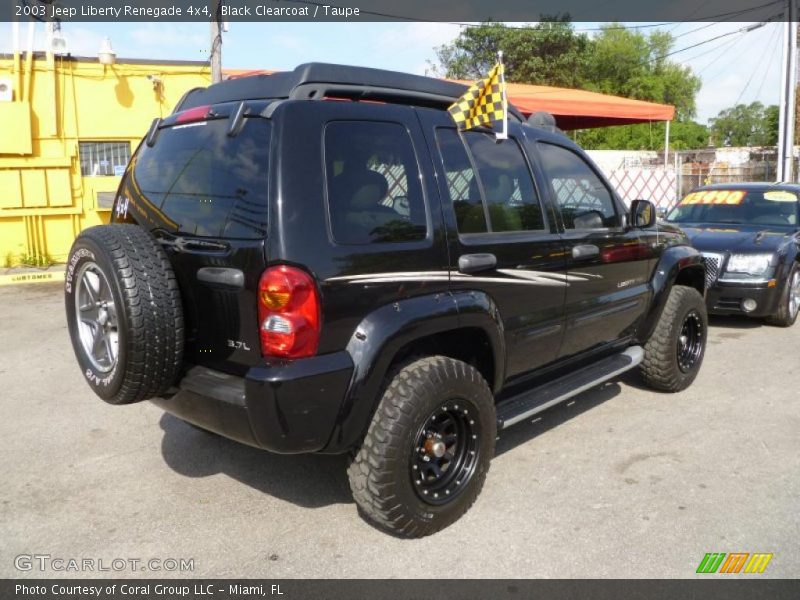 Black Clearcoat / Taupe 2003 Jeep Liberty Renegade 4x4