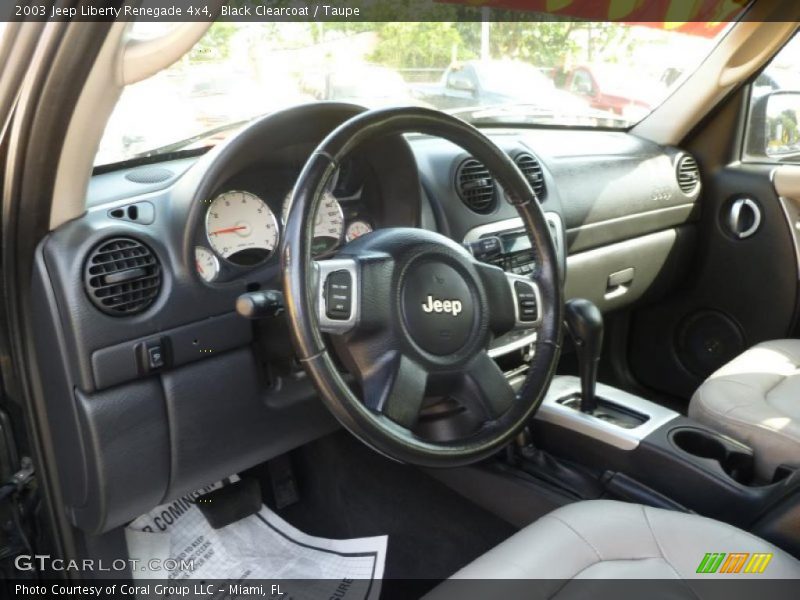 Black Clearcoat / Taupe 2003 Jeep Liberty Renegade 4x4