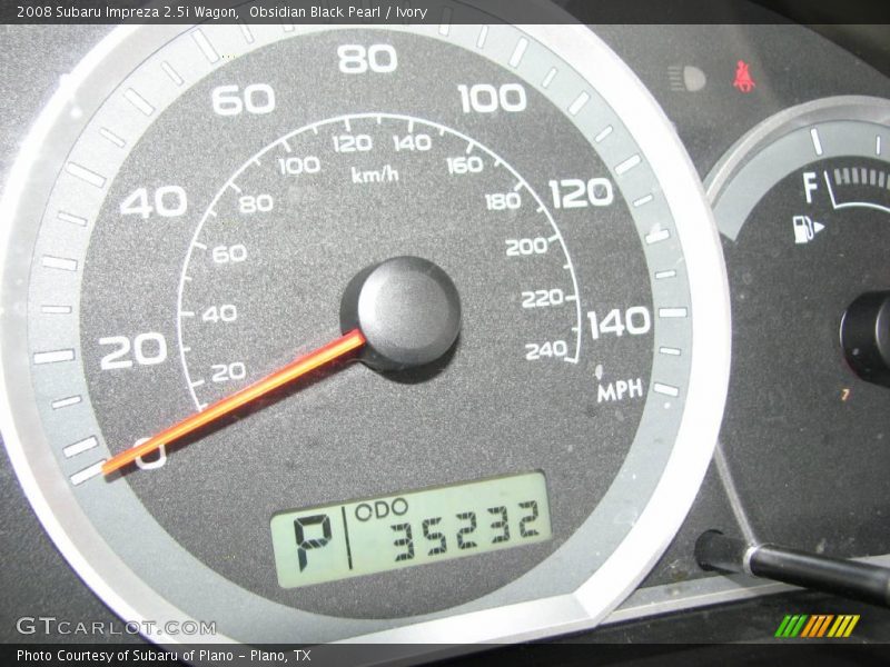Obsidian Black Pearl / Ivory 2008 Subaru Impreza 2.5i Wagon