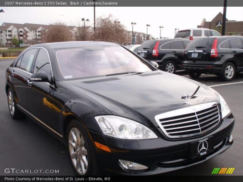 Black / Cashmere/Savanna 2007 Mercedes-Benz S 550 Sedan