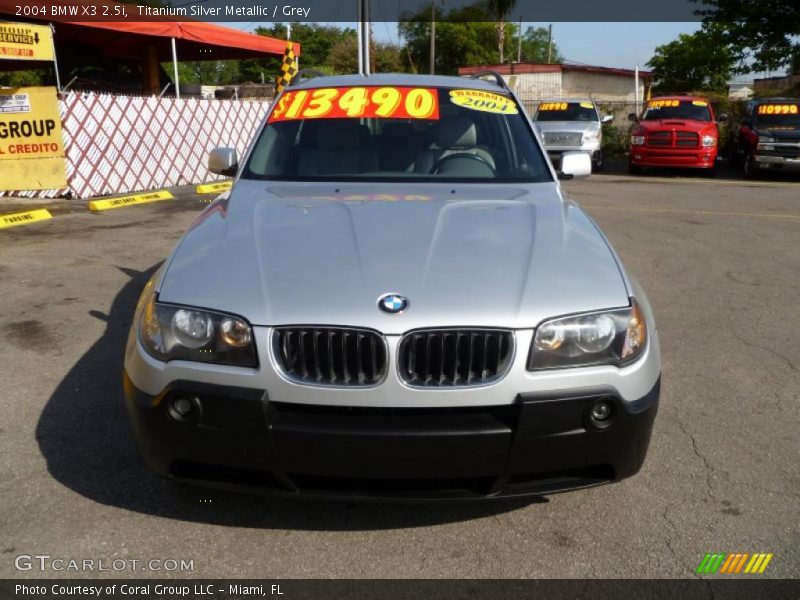 Titanium Silver Metallic / Grey 2004 BMW X3 2.5i