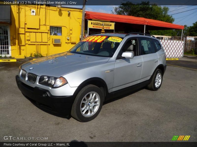 Titanium Silver Metallic / Grey 2004 BMW X3 2.5i
