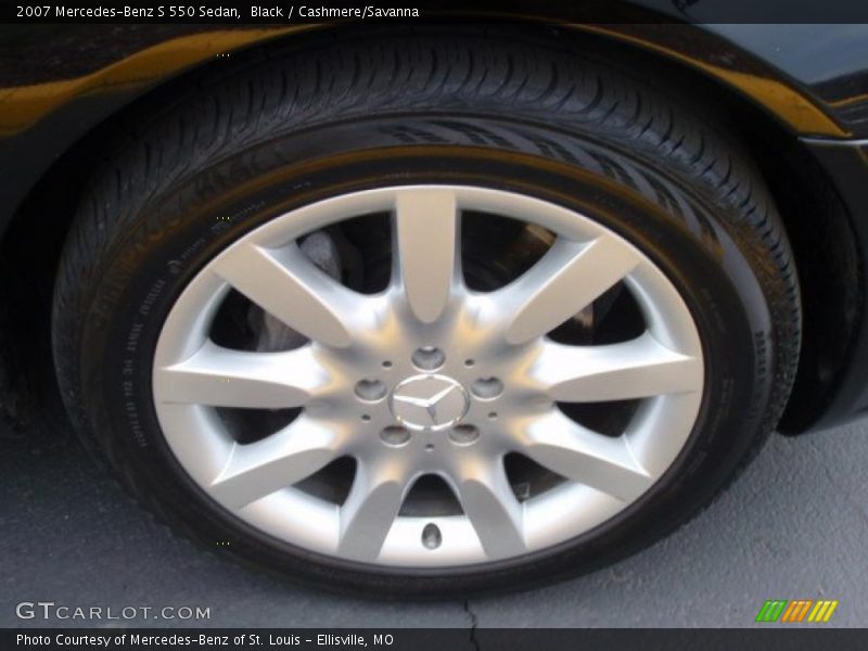 Black / Cashmere/Savanna 2007 Mercedes-Benz S 550 Sedan