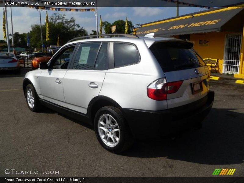 Titanium Silver Metallic / Grey 2004 BMW X3 2.5i