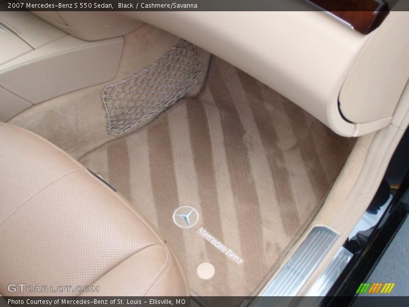 Black / Cashmere/Savanna 2007 Mercedes-Benz S 550 Sedan