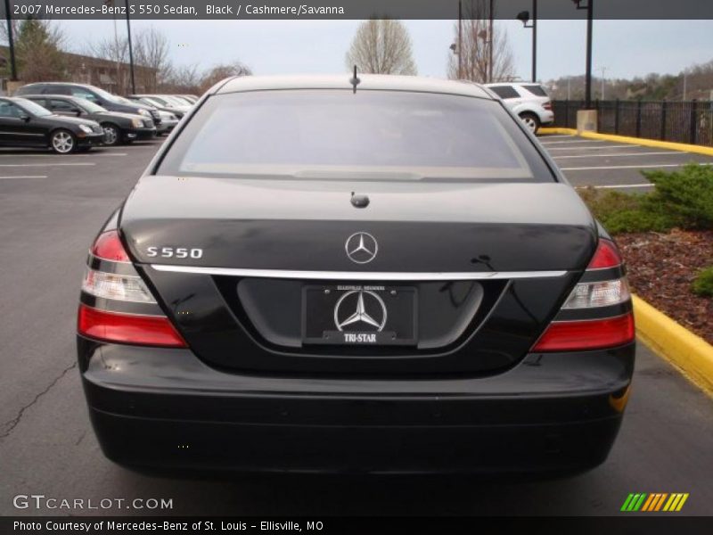 Black / Cashmere/Savanna 2007 Mercedes-Benz S 550 Sedan