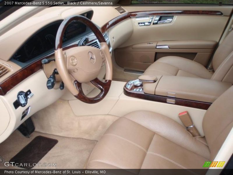 Black / Cashmere/Savanna 2007 Mercedes-Benz S 550 Sedan