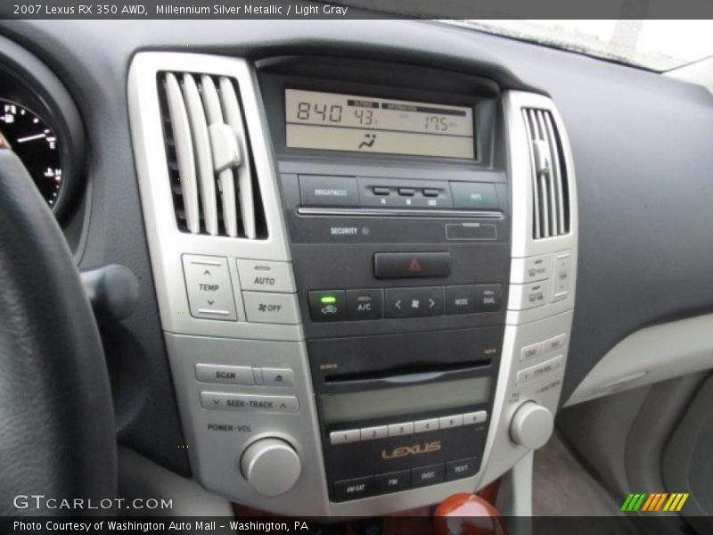Millennium Silver Metallic / Light Gray 2007 Lexus RX 350 AWD