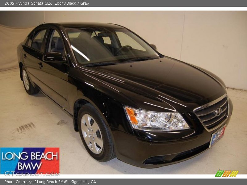 Ebony Black / Gray 2009 Hyundai Sonata GLS